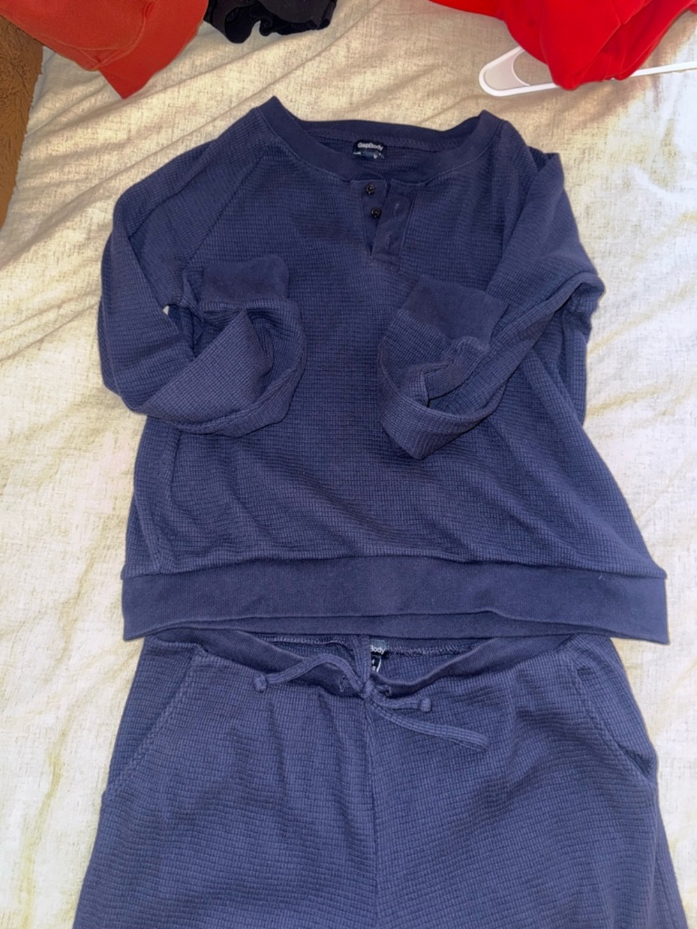 Gap Body Pajama Set- wide leg sweats and Henley